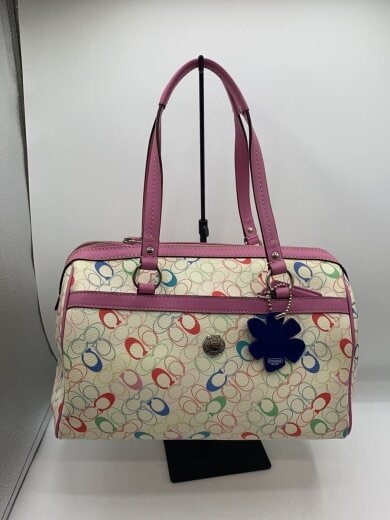 画像：COACHチェルシー シグネチャー ミニボストンバッグ/ハンドバッグ/レザー/WHT/総柄3