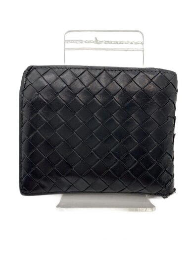商品画像：2つ折り財布/レザー/BLK/メンズ/角破れ/傷/札入れ内部剥がれ/型崩れ 1