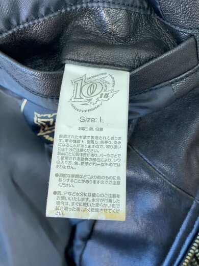 商品画像：カプコン/黒龍モチーフ/ゴートレザー/山羊革/モンスターハンター/10周年/レザージャケット 4