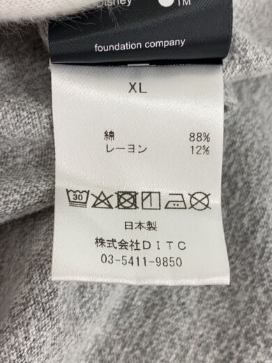 商品画像：バウワウ/MICKEY MOUSE TEE/L/Tシャツ/コットン/グレー// 4
