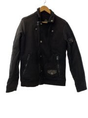 袖切替ダブルライダースジャケット/ジャケット/M/コットン/BLK/無地