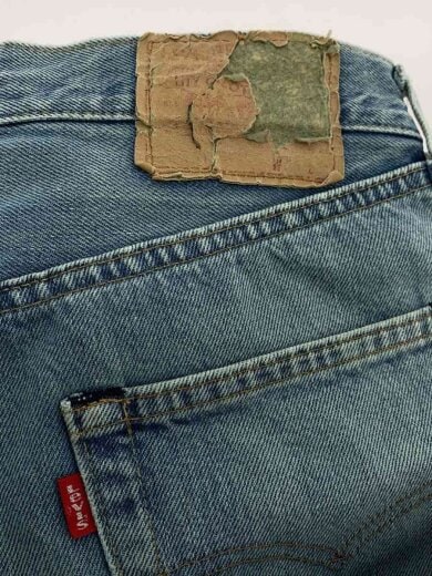 商品画像：ボトム/--/コットン/BLU/無地/後染め/ボタン裏524/usa製/80s/緑染め/セルビ 4