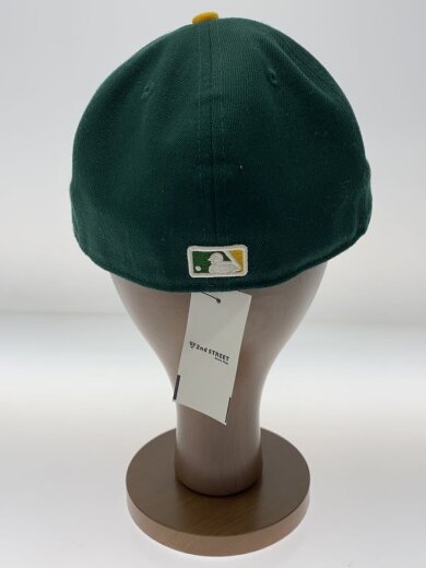 商品画像：キャップ/7 3/8/コットン/GRN/無地/レディース 3