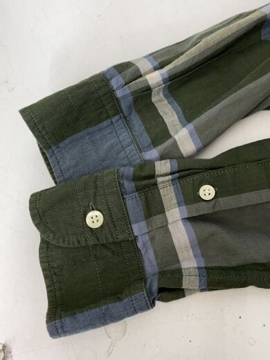 商品画像：長袖シャツ/M/コットン/GRN/チェック 5