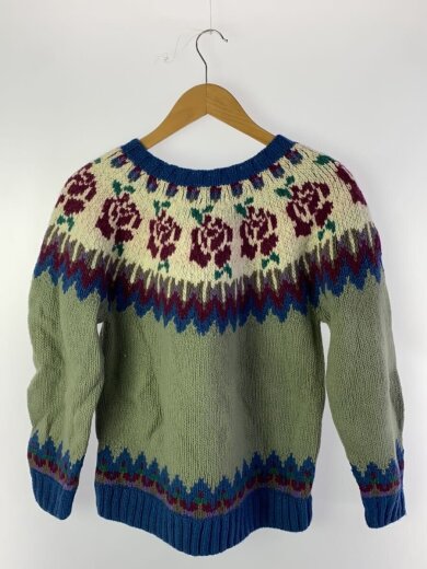 商品画像：HAVE A GRATEFUL DAY/ニット・セーター(厚手)/L/ウール/BLU/総柄 2