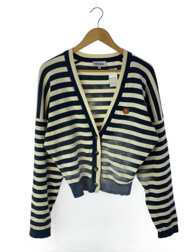 商品画像：カーディガン(薄手)/S/コットン/CRM/ボーダー/FB62CA6223CB// 1