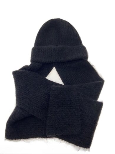 商品画像：ニットキャップ/M/アクリル/BLK/レディース/アルパカ混 1