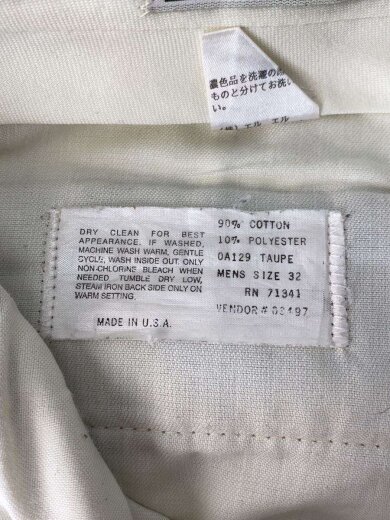 商品画像：ストレートパンツ/32/コットン/BEG/TALON/USA製/太畝 5