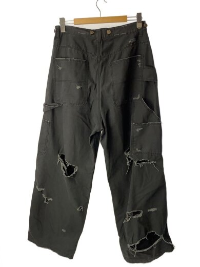 商品画像：ボトム/2/コットン/BLK/DISTRESSED PATCH WORK PANTS 2