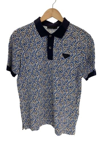 商品画像：ポロシャツ/S/コットン/BLU/総柄 1