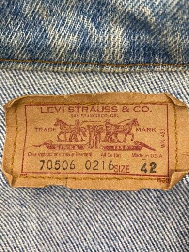 商品画像：ボタン裏527/usa製/Gジャン/42/コットン/BLU/無地/70506 0216/90s// 3