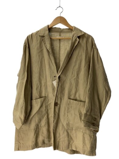 商品画像：テーラードジャケット/FREE/リネン/KHK/無地/ga44-27m003 1