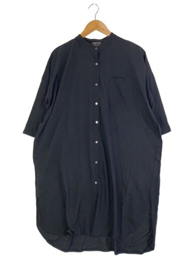 商品画像：7分袖ワンピース/--/コットン/BLK/無地// 1