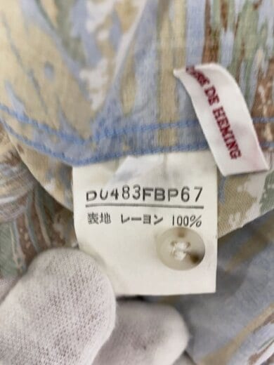 商品画像：半袖シャツ/M/レーヨン/BLU/総柄/D0483FBP67// 5