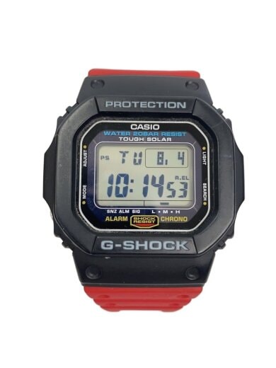 商品画像：クォーツ腕時計/デジタル/ラバー/RED/SS/G-5600E// 1