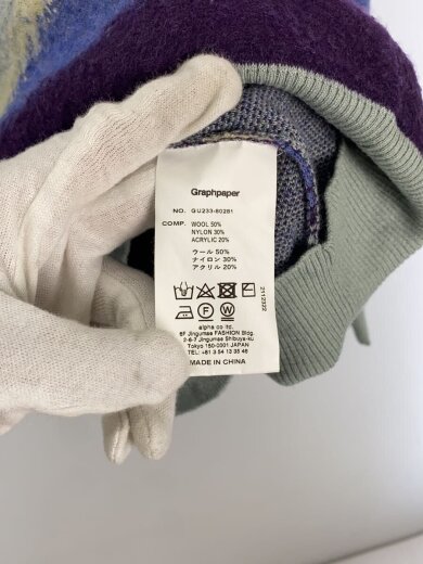 商品画像：23AW/Mountain View/ニット・セーター(厚手)/1/ウール/マルチカラー/総柄/GU233-8 4