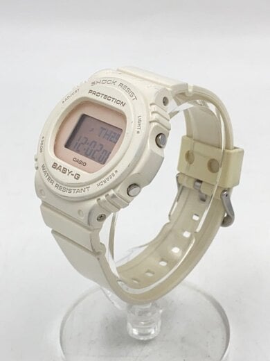 商品画像：クォーツ腕時計_BABY-G/デジタル/ラバー/PNK/WHT/SS 2