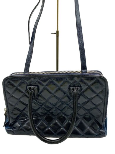 商品画像：ハンドバッグ/レザー/NVY 1