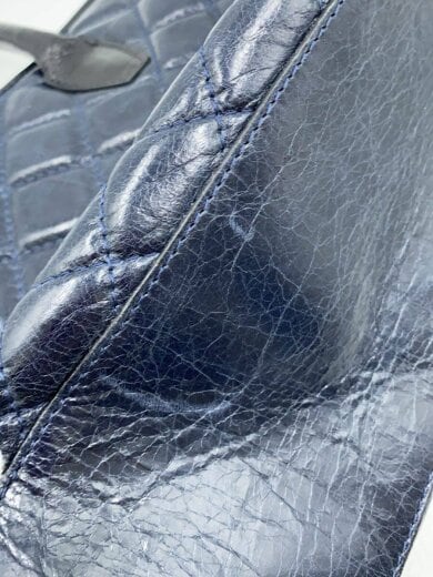 商品画像：ハンドバッグ/レザー/NVY 9