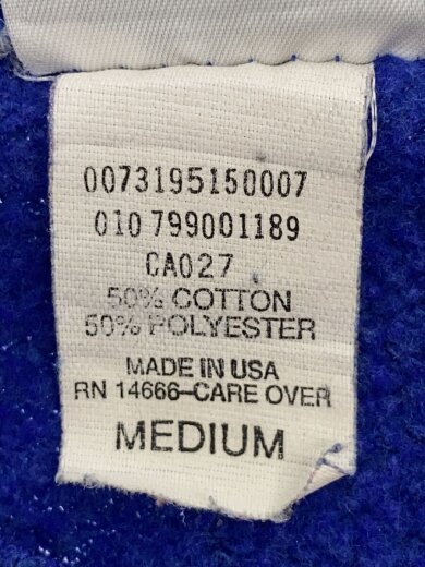 商品画像：スウェット/M/コットン/BLU/プリント/90s/made in USA// 4