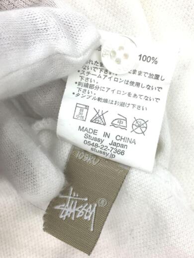 画像：STUSSY × GOD SELECTION XXXポロシャツ/M/コットン/WHT/ホワイト/古着/セカスト4