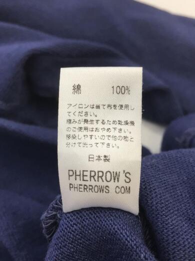 画像：PHERROW’S20W-PLT3/マウンテン/長袖Tシャツ/M/コットン/NVY/プリント4