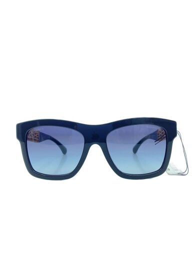 商品画像：スクエアシェイプアイウェアー/BLK×ゴールド/GRY/レディース/5533-A 1