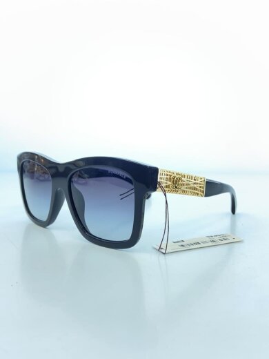 商品画像：スクエアシェイプアイウェアー/BLK×ゴールド/GRY/レディース/5533-A 2