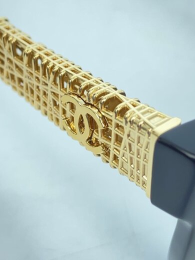 商品画像：スクエアシェイプアイウェアー/BLK×ゴールド/GRY/レディース/5533-A 7