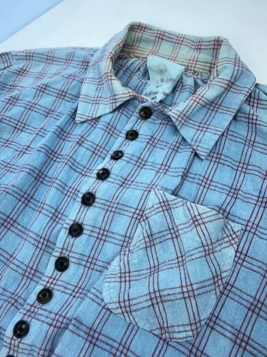 商品画像：長袖シャツ/--/コットン/BLU/チェック// 7