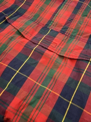 商品画像：old gap/ハーフジップ/アノラックパーカー/XL/コットン/RED/チェック 8