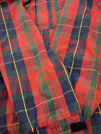 商品画像：old gap/ハーフジップ/アノラックパーカー/XL/コットン/RED/チェック 9