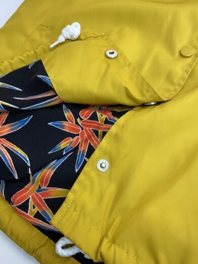 商品画像：ロゴ刺繍/半袖コーチジャケット/S/ポリエステル/YLW 7