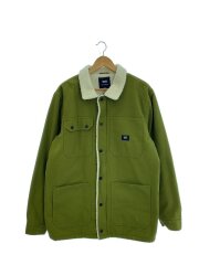 裏ボアジャケット/XL/コットン/GRN/無地