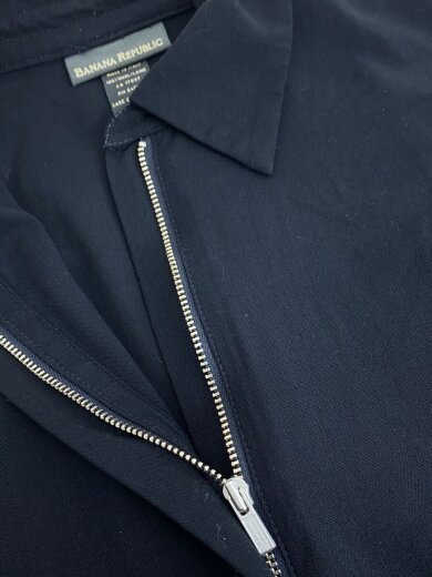 商品画像：ジップシャツ/2/ウール/BLK/無地 9