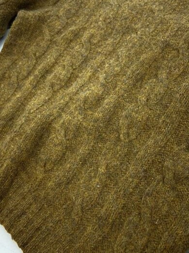 商品画像：ケーブルニット/ニット・セーター(厚手)/L/ウール/CML/無地 6