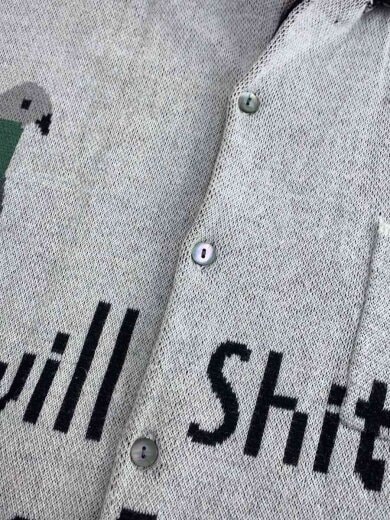 商品画像：Pigeon Knit Shirt/ニット・セーター(厚手)/XL/WHT/総柄/SC2210-KN07 8