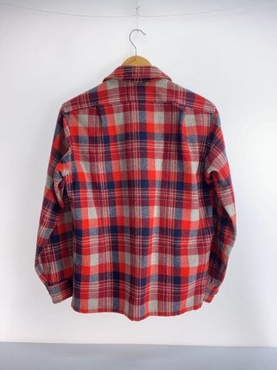 商品画像：70s/USA製/ウールチェックシャツ/長袖シャツ/M/RED/チェック 2