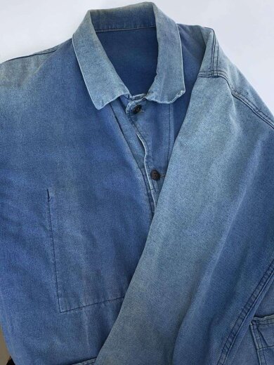 商品画像：60s/フレンチワーク/モールスキン/カバーオール/--/--/IDG/無地 9