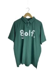 ポロシャツ/XL/ポリエステル/GRN/プリント/8G25-014