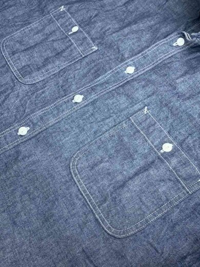 商品画像：NORMAN CHAMBRAY LS SHIRT/長袖シャツ/3/コットン/IDG/無地 7