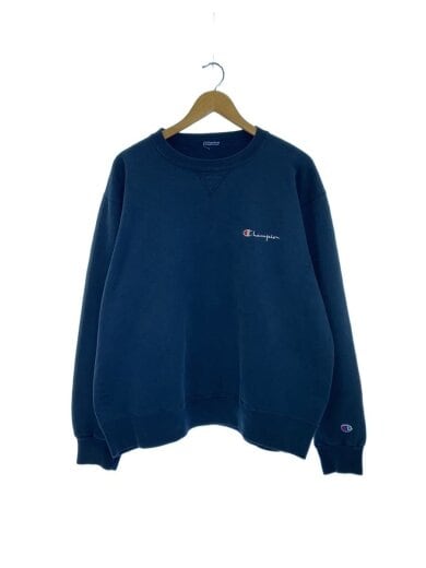 商品画像：前V/ロゴ刺繍/スウェット/コットン/NVY 1