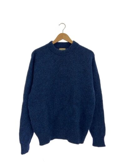 商品画像：ニット・セーター(厚手)/M/ウール/BLU/無地 1