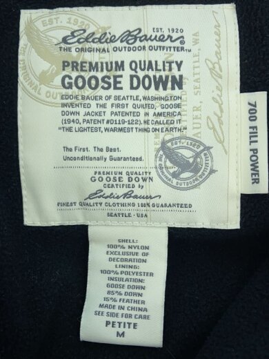 商品画像：GOOSE DOWN/ロングダウンジャケット/M/ナイロン/BLK/無地 3