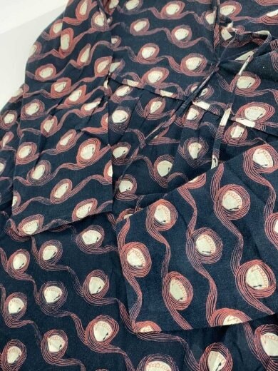 商品画像：チュニック/半袖ブラウス/2/コットン/NVY/総柄/A1417 8