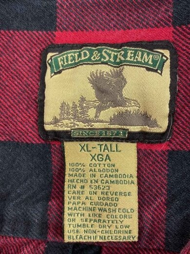 商品画像：FIELD&STREAM/ネルシャツ/XL/コットン/RED/チェック 3
