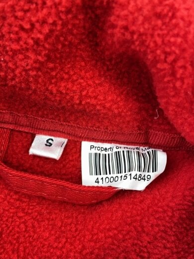 商品画像：フリースジャケット/S/ポリエステル/RED/無地/181000 4