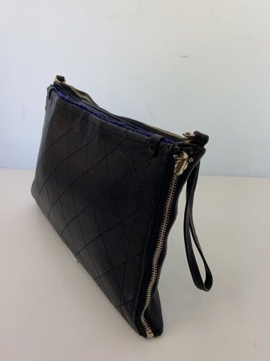 商品画像：セカンドバッグ/レザー/BLK/無地 2