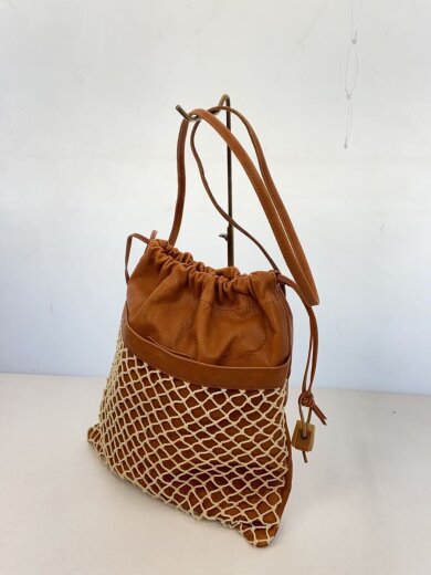 商品画像：フィッシイングバッグ/巾着バッグ/バッグ/レザー/CML/無地 2