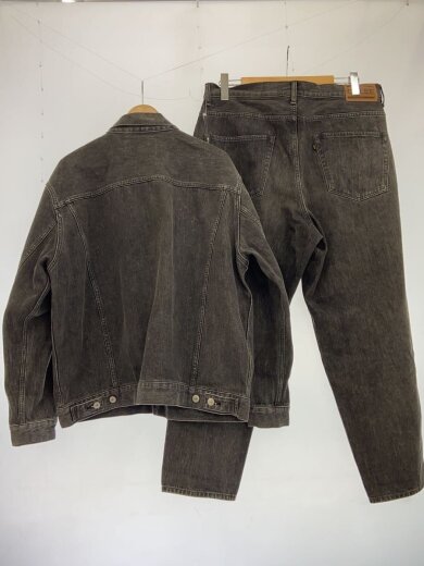 商品画像：デニムセットアップ/デニムジャケット/XL/デニムパンツ/36/コットン/BLK 2